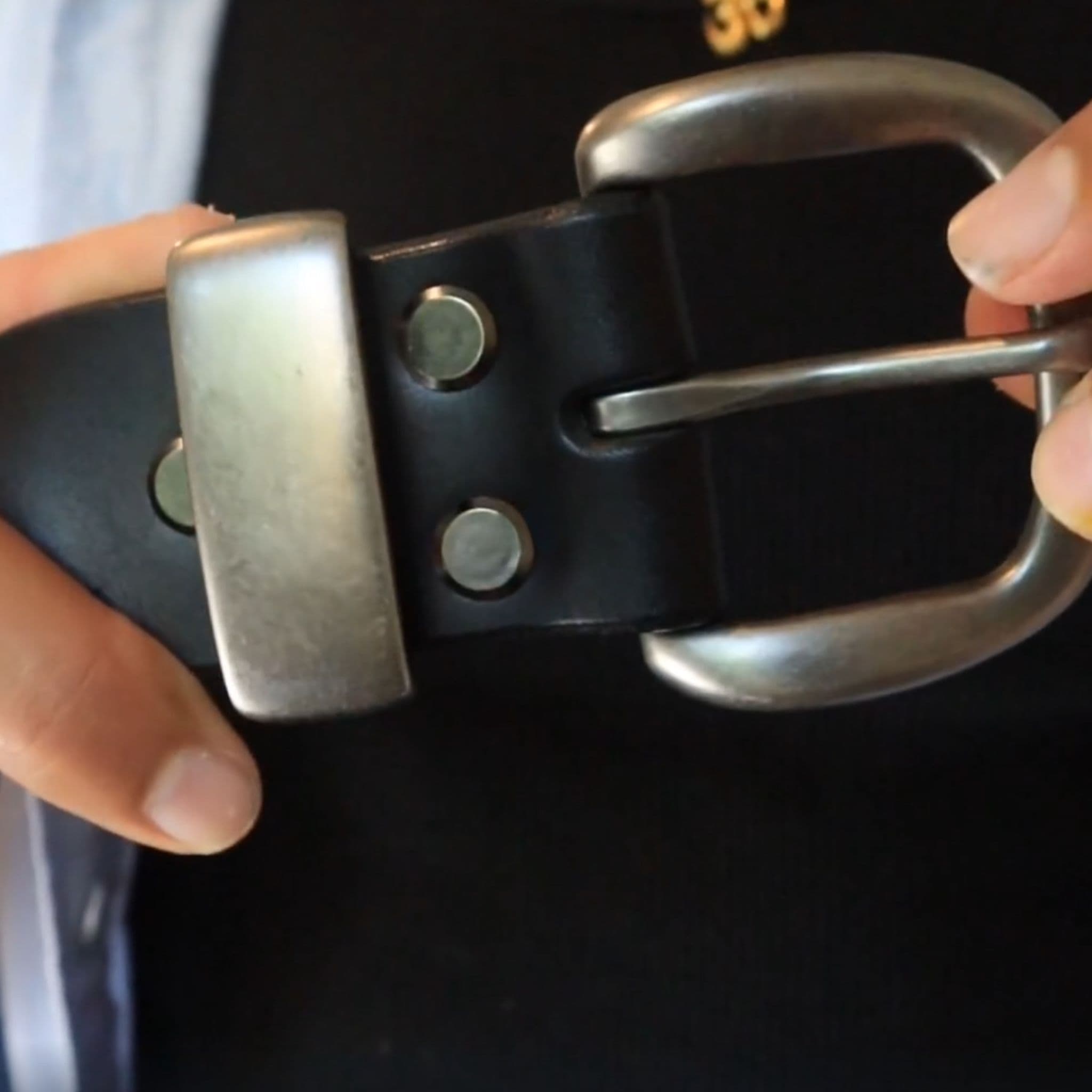 38mm | Black Leather Belt | Metal Keeper | BeltUp - BeltUp Leather Co.