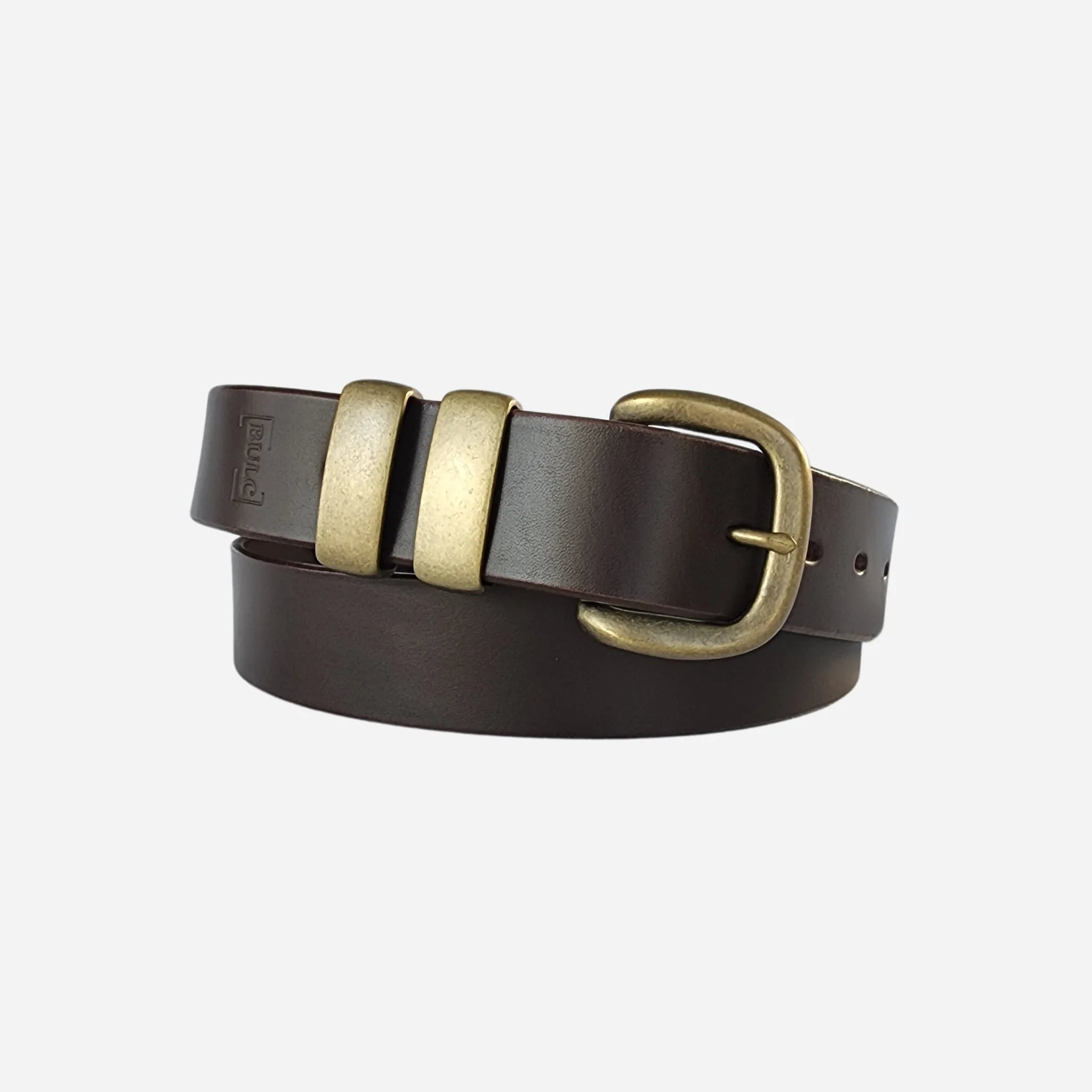 38mm Double Keeper Leather Belt | Black & Brown - BeltUp Leather Co.