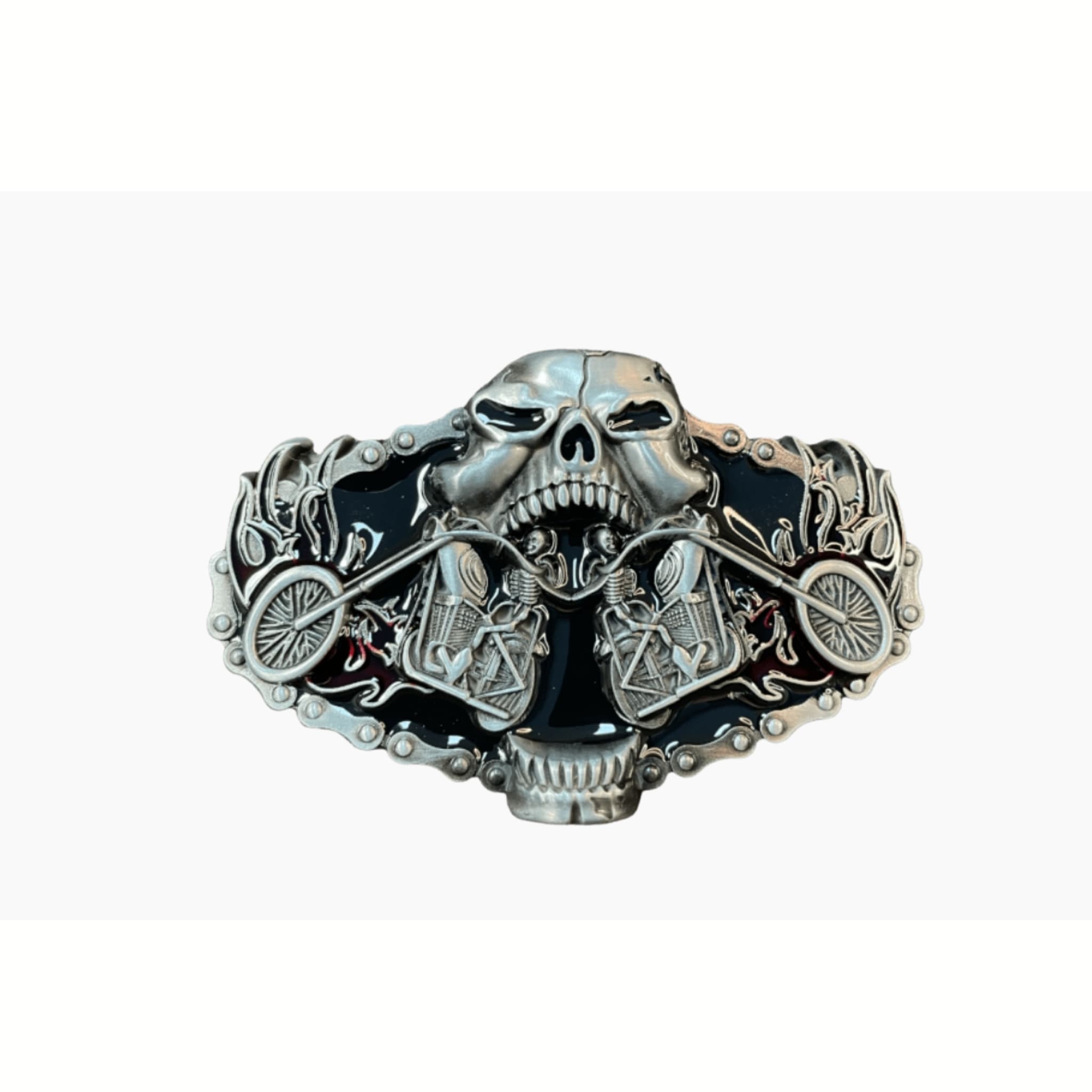 38mm | Skull & Motorcycle Buckle - BeltUp Leather Co.