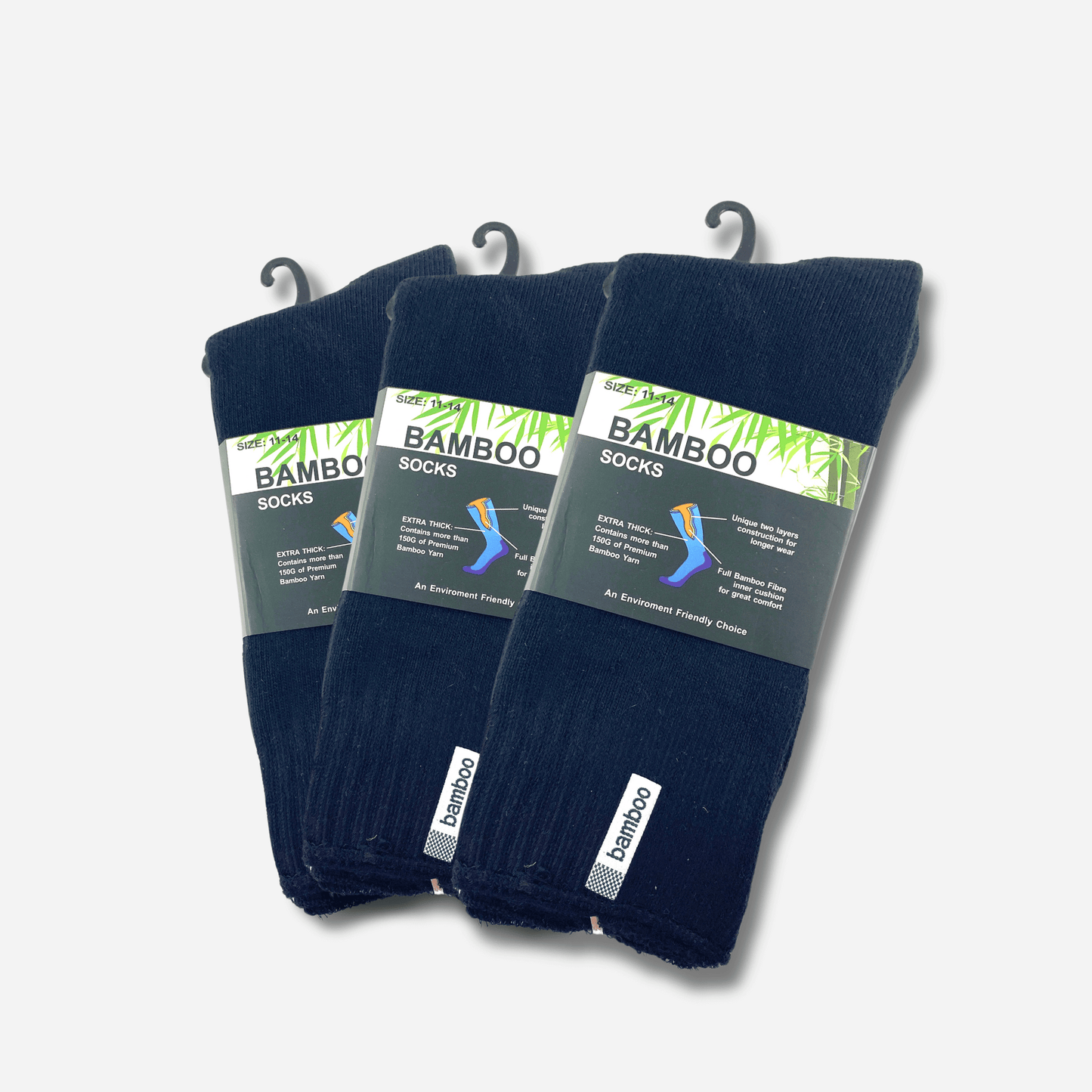 3 x Heavy Duty Bamboo Socks