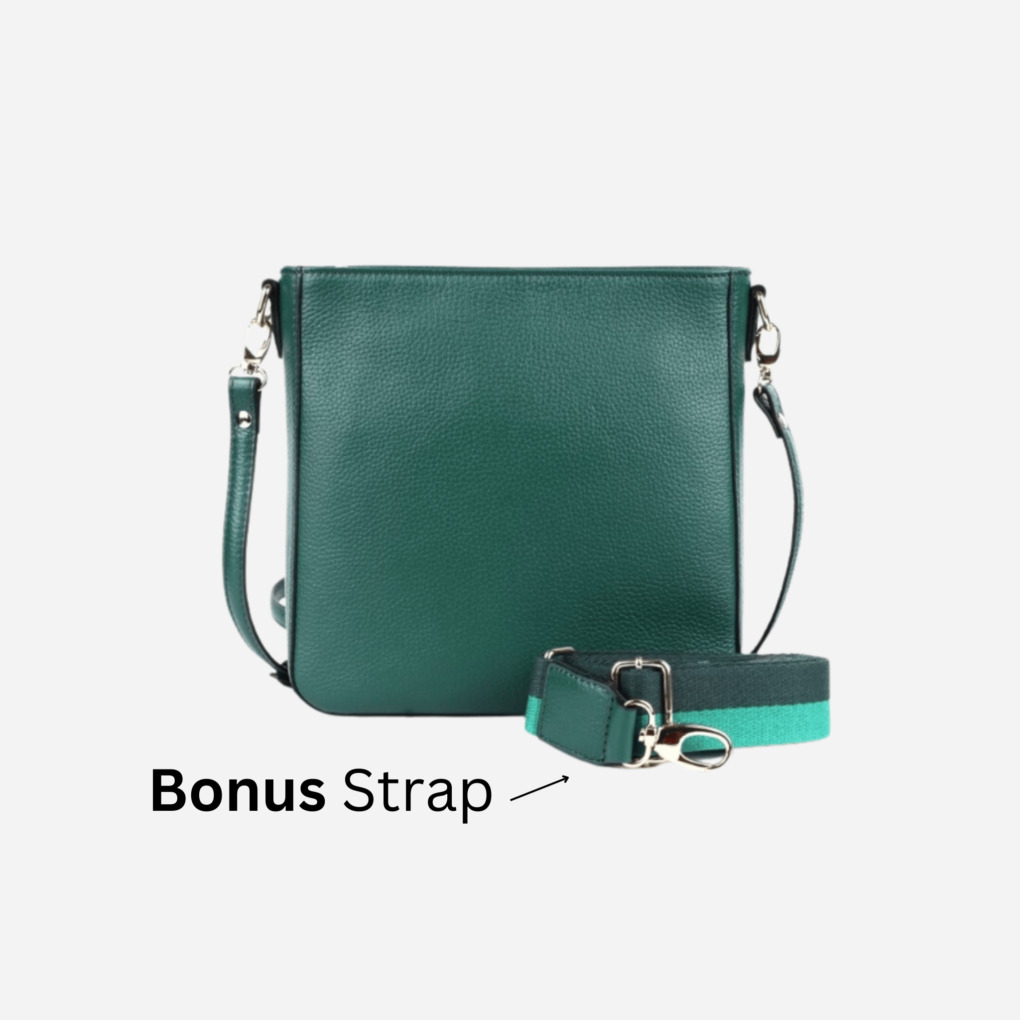 Bomus Bag Strap for Darwin Forrest Green Crossbody Handbag - BeltUp Leather Co.