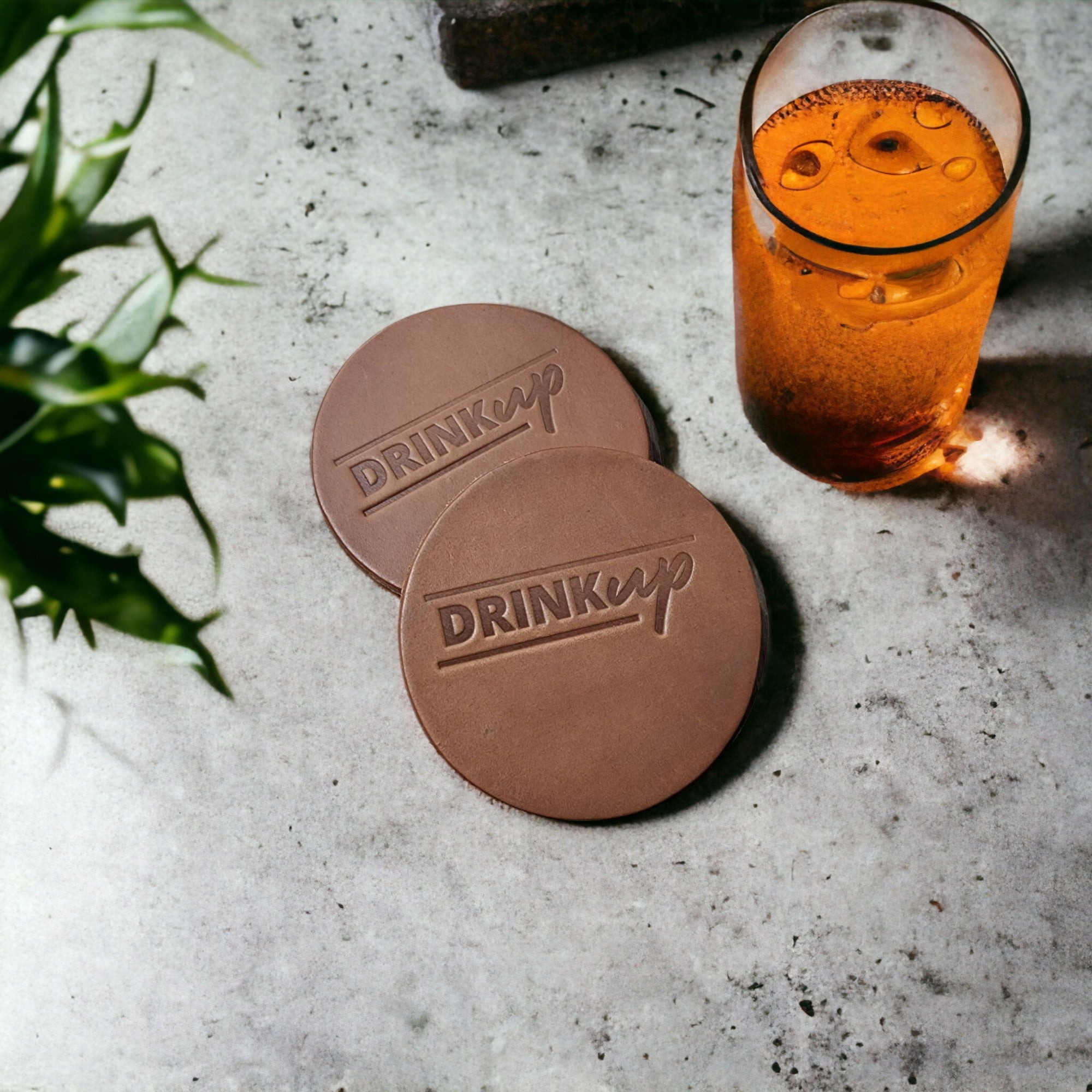 Leather Coasters (2) - BeltUp Leather Co.