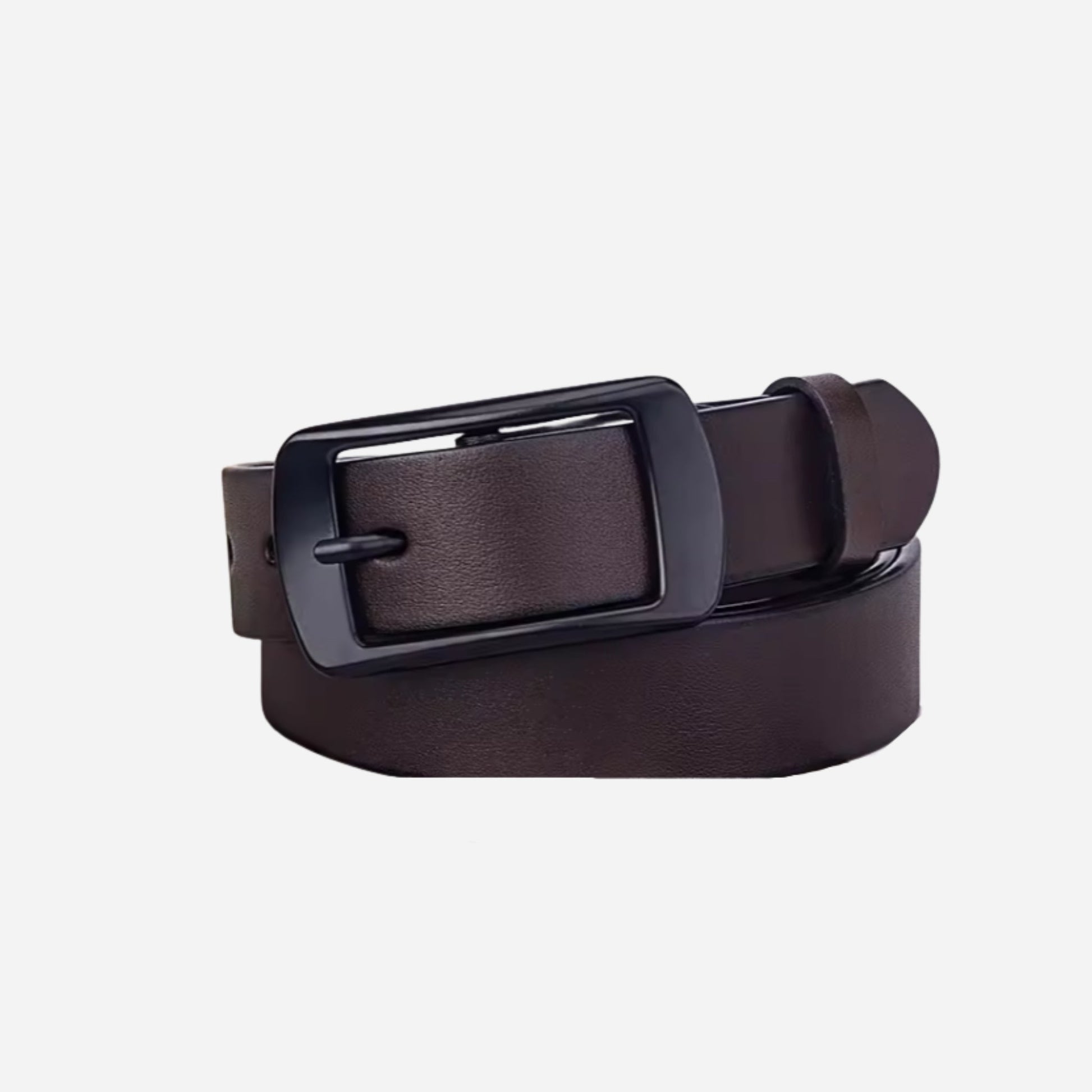 28mm Brown Leather Belt with Black Buckle - BeltUp Leather Co.
