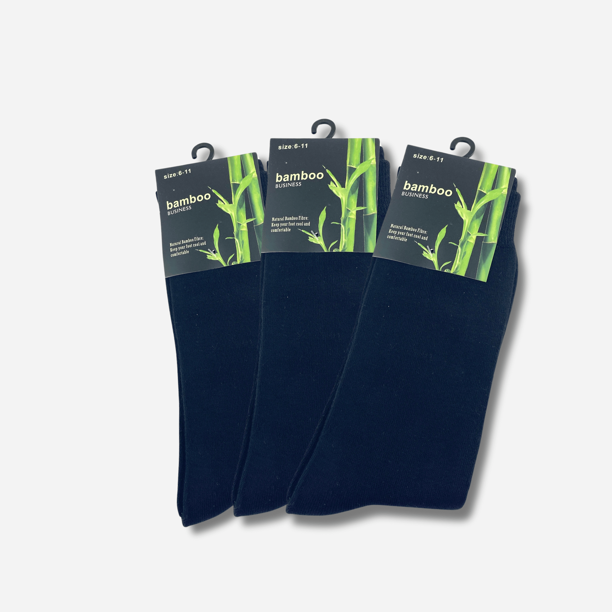 3 x Mens Bamboo Business Socks - Black - BeltUp Leather Co.
