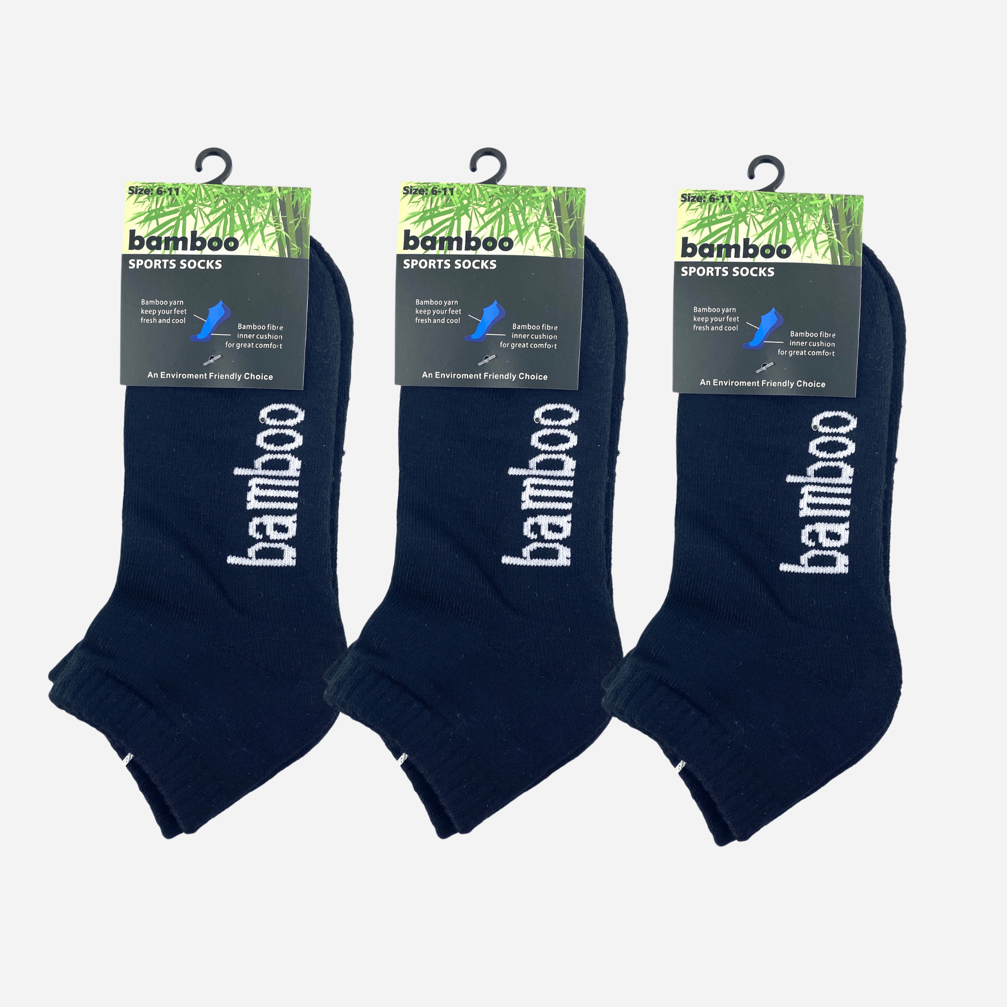 3 x Mens Bamboo Sports Socks - BeltUp Leather Co.