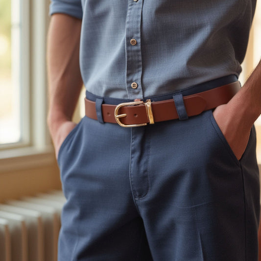 35mm | Tan Full Grain| Slim Gold Buckle - BeltUp Leather Co.