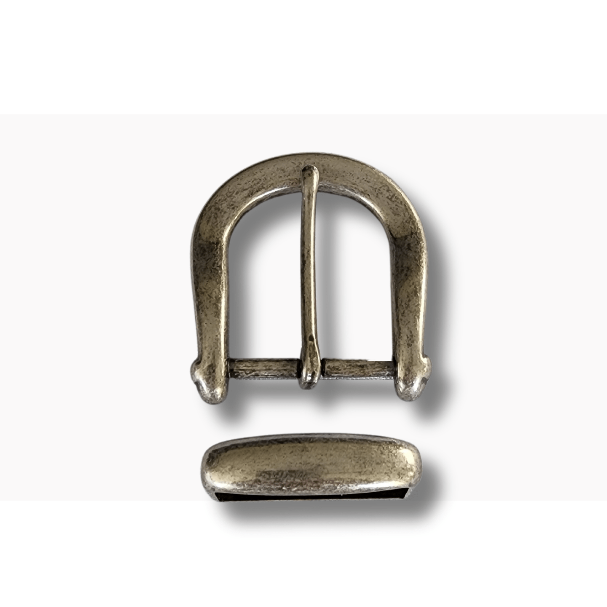 38mm | Antique Silver Buckle and Keeper - BeltUp Leather Co.