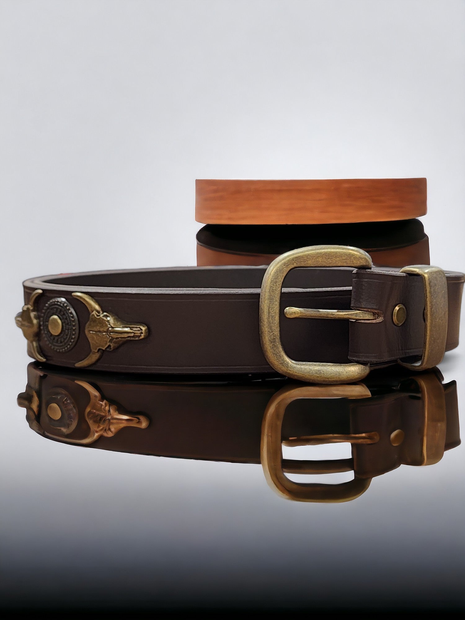 38mm | Longhorn Concho Leather Belt | BeltUp - BeltUp Leather Co.