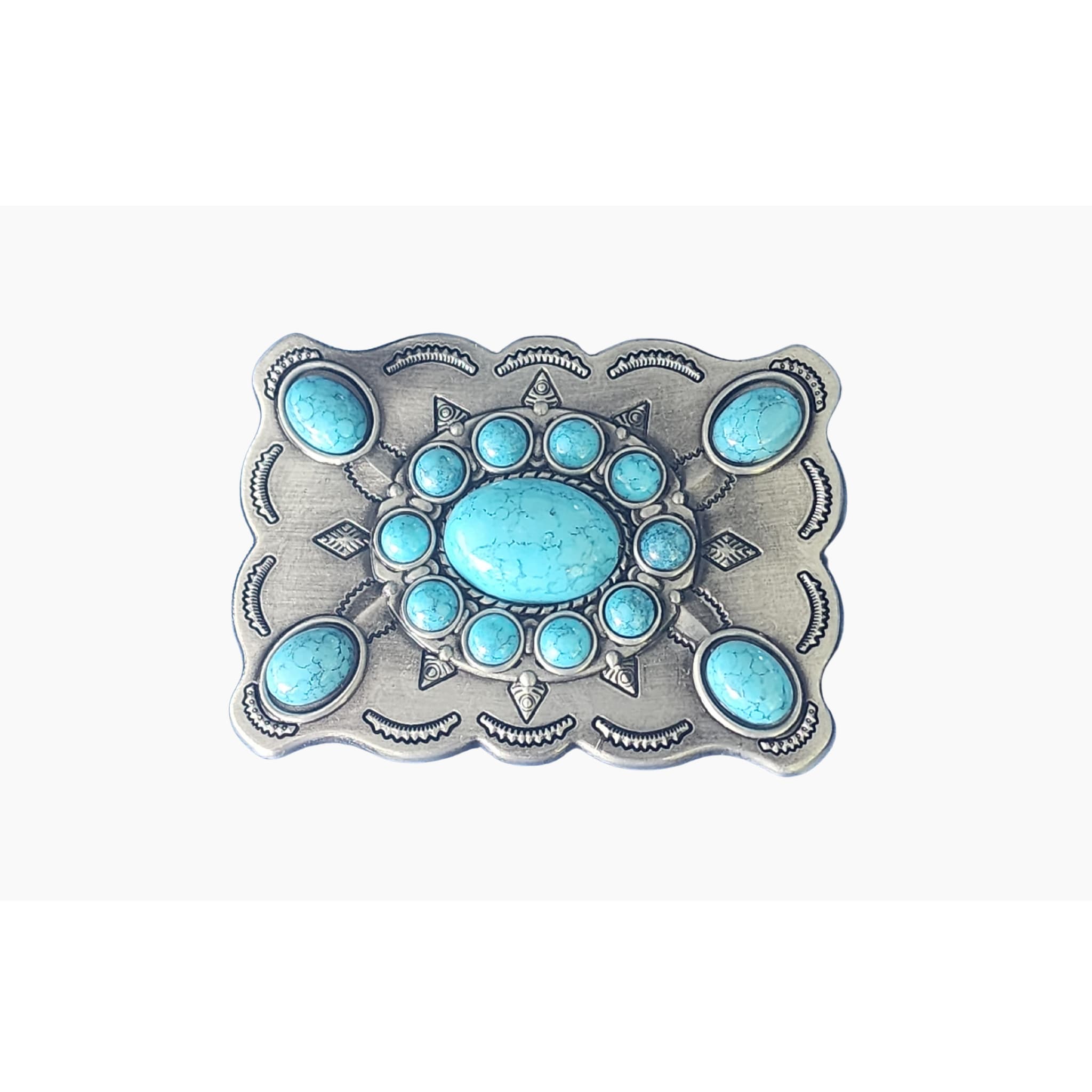 38mm | Turquoise Stone Buckle - BeltUp Leather Co.