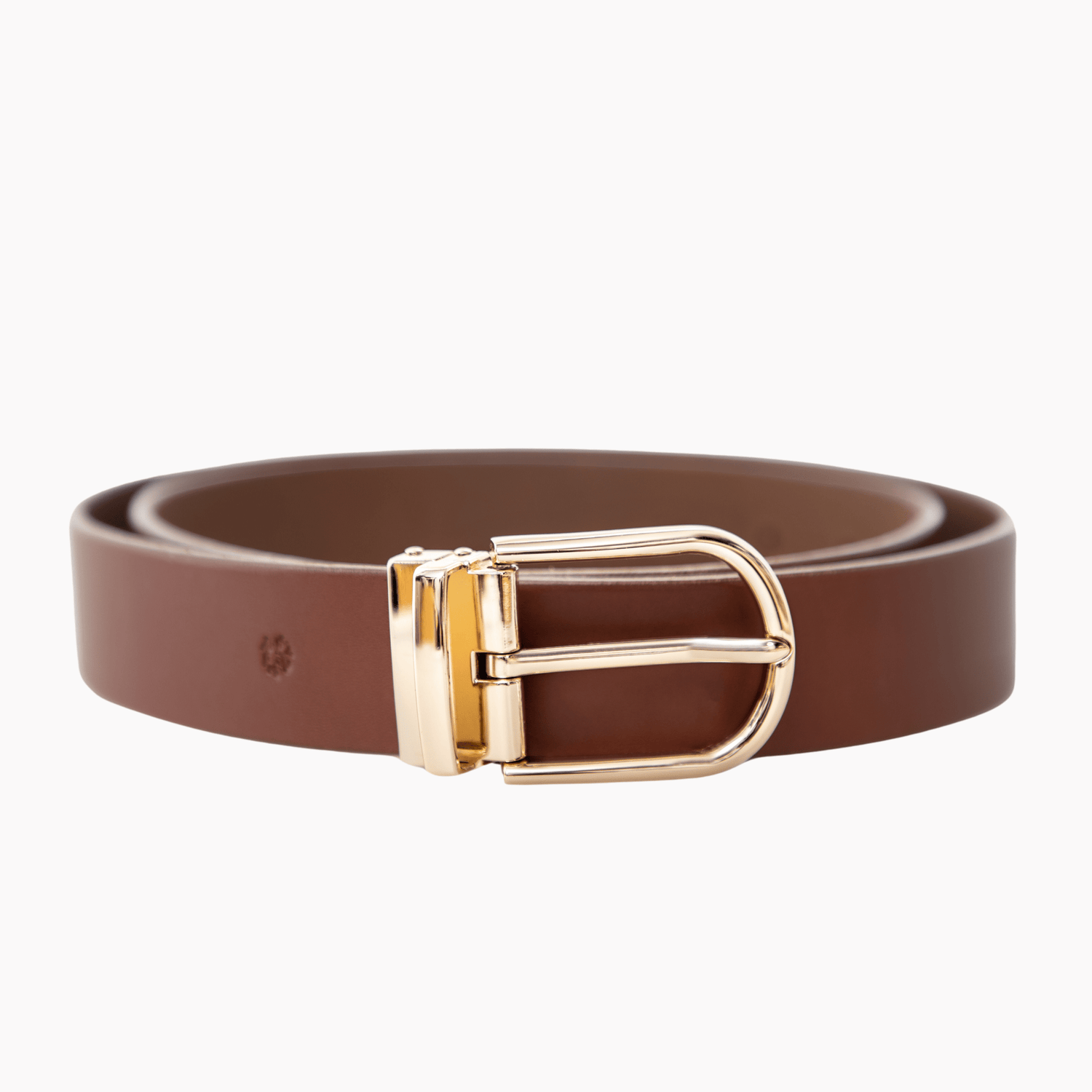 35mm | Tan | Dress Belt | Slim Gold Buckle - BeltUpOnline