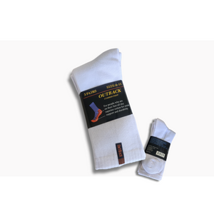 3 x Outback Socks - White - BeltUpOnline