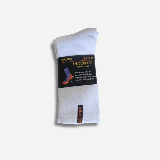 3 x Outback Socks - White