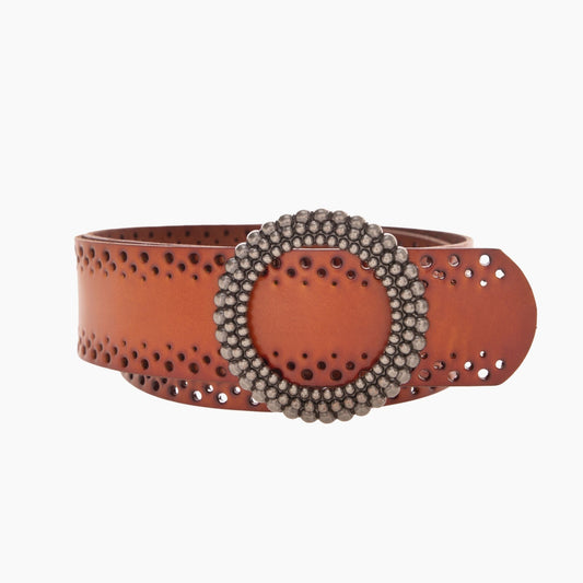60mm| Tan Leather Belt | Wide
