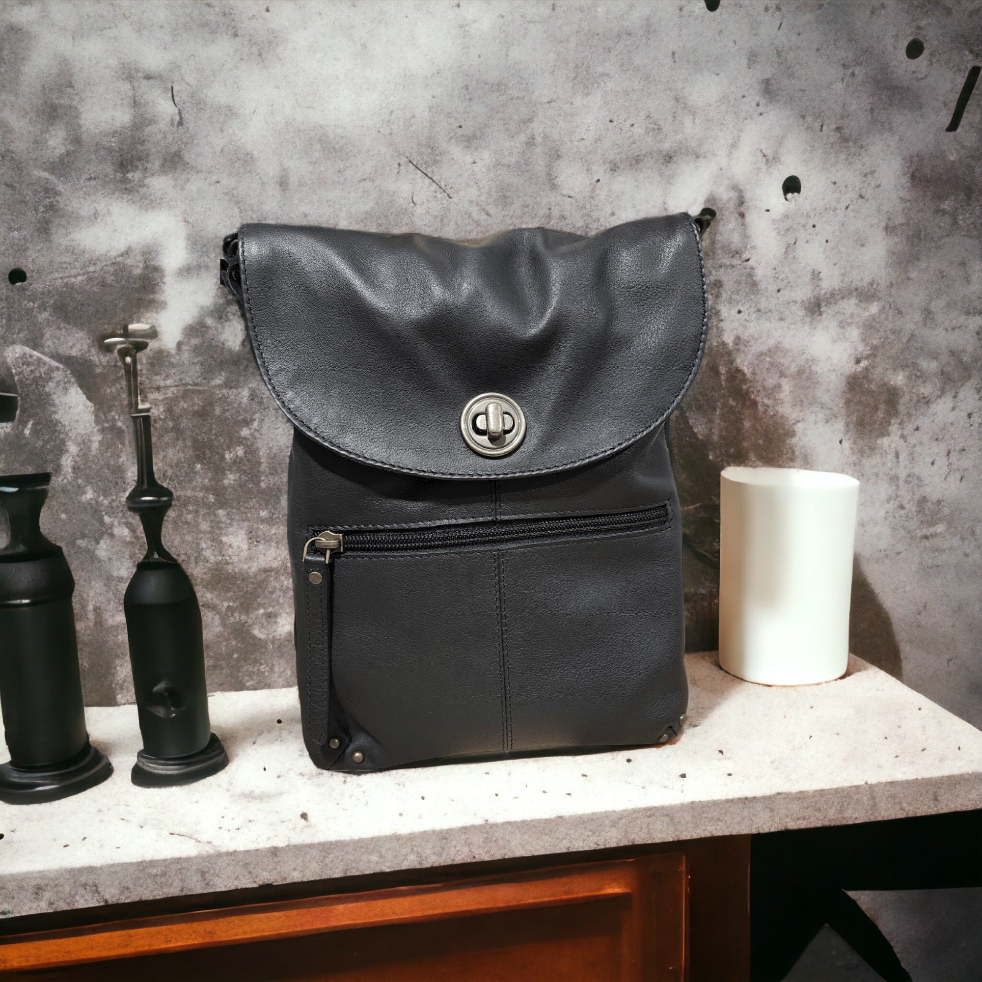 Crossbody | Black | Tayla - BeltUp Leather Co.