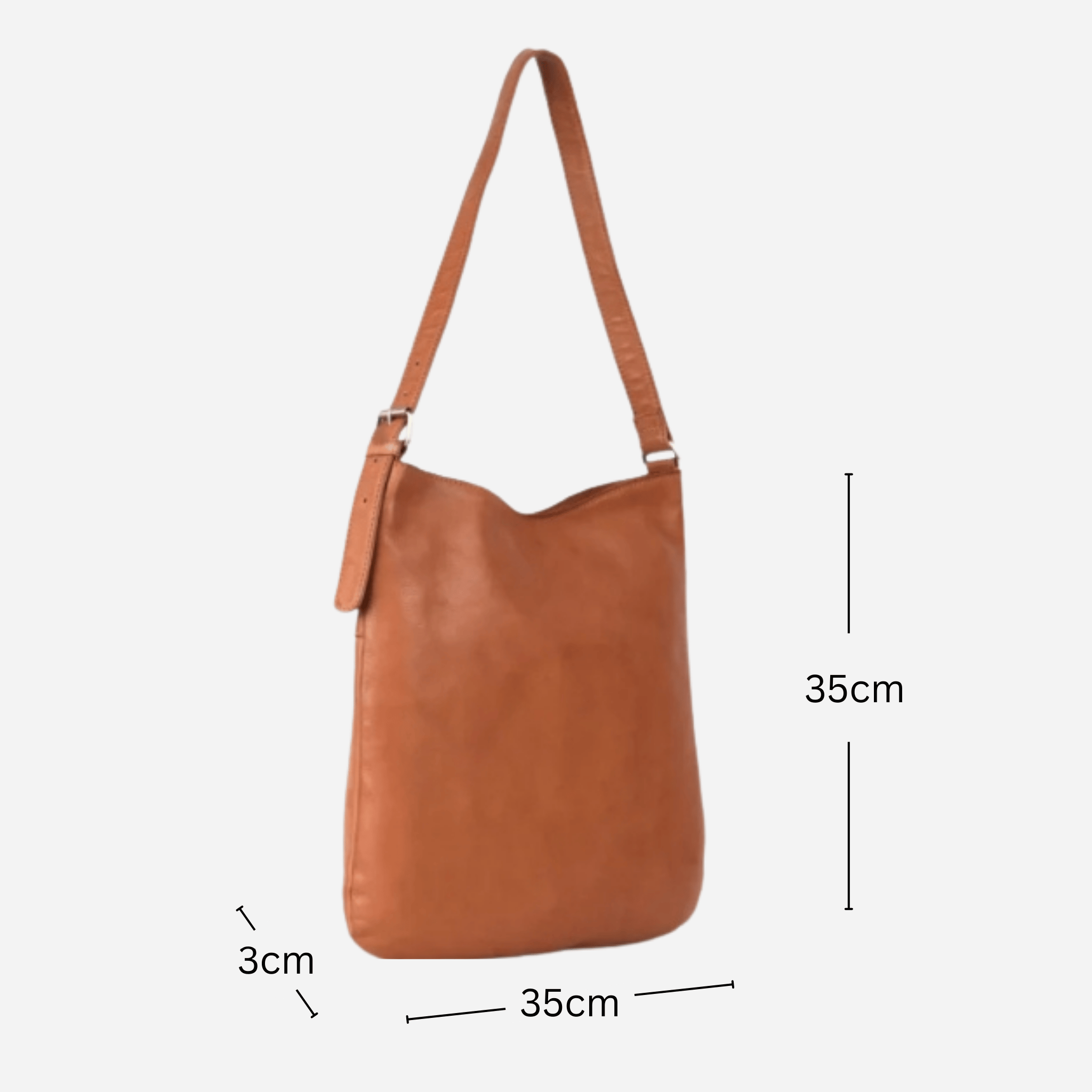 Shoulder Bag | Tan | Portland - BeltUp Leather Co.