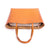 Oversized Sunset Orange Leather Tote - BeltUpOnline
