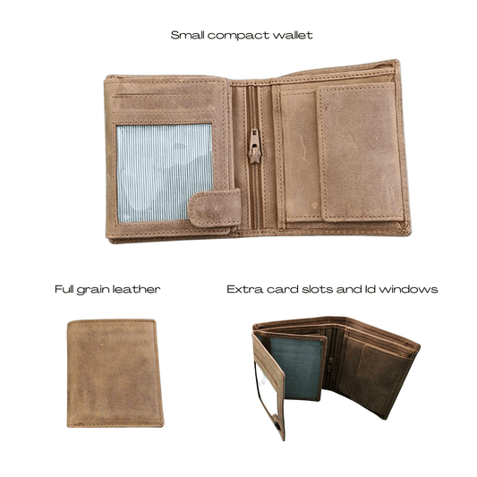 Camel | Tri Fold | Ethan - BeltUp Leather Co.
